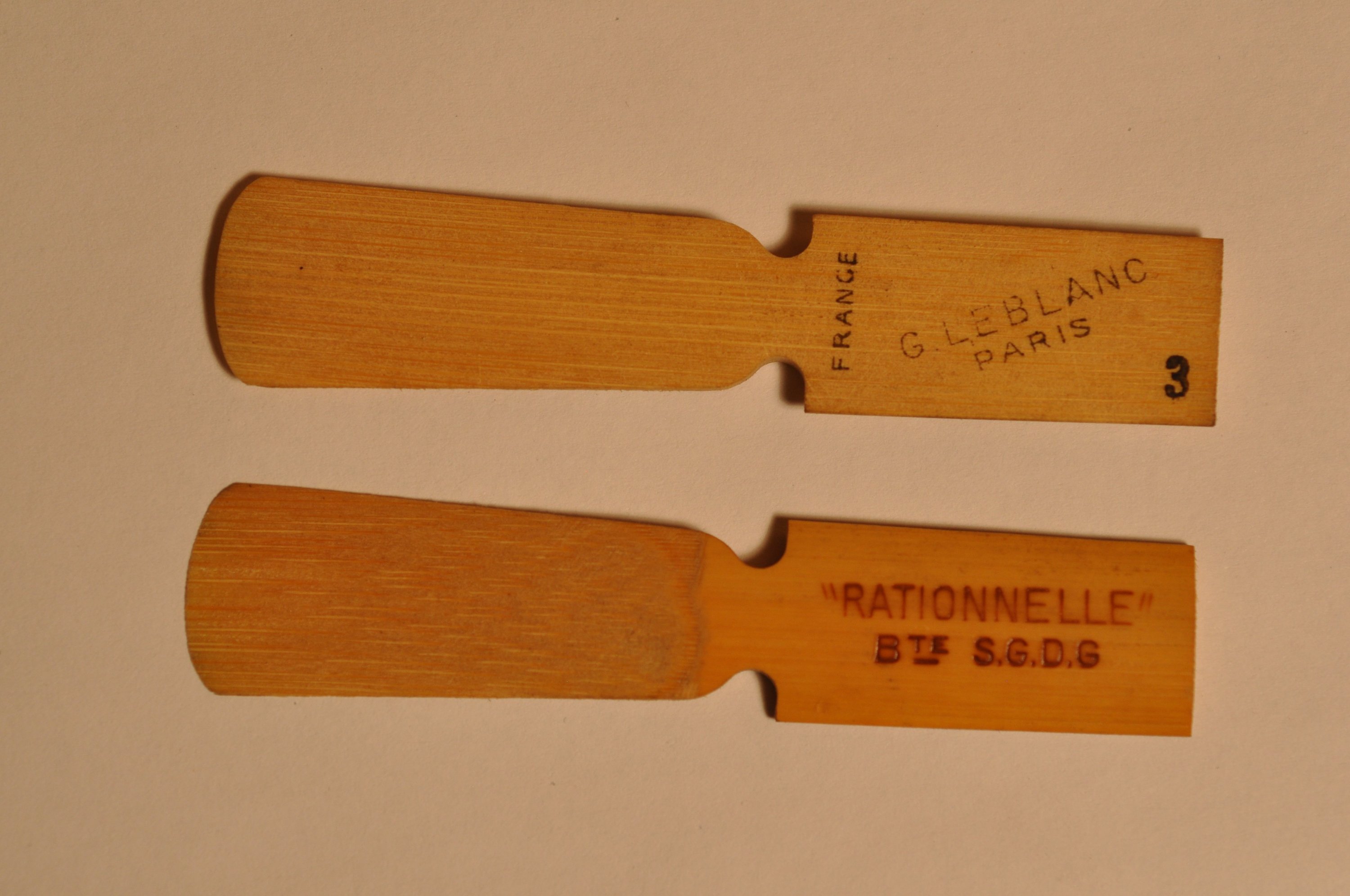 G. Leblanc "Rationnelle" reeds